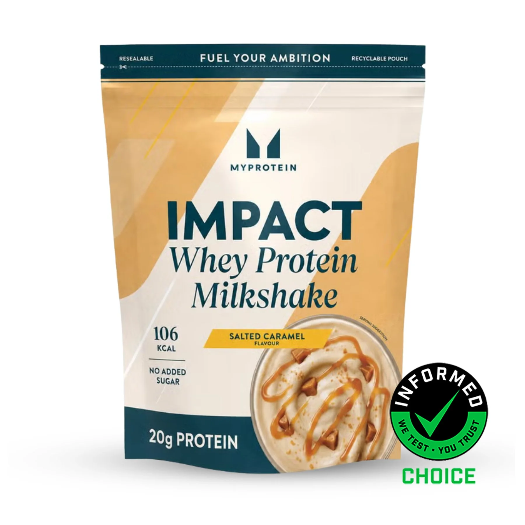 Impact Whey Protein Milkshake - 870G - 30Porcií - Slaný Karamel Obrázok 1