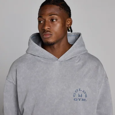MP X Gold's Pánske Washed Graphic Oversized Mikina s Kapucňou - Steel Blue - L Obrázok 6