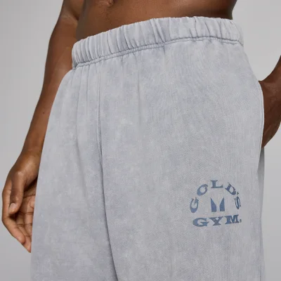 MP X Gold's Pánske Washed Graphic Oversized Tepláky - Steel Blue - L Obrázok 6