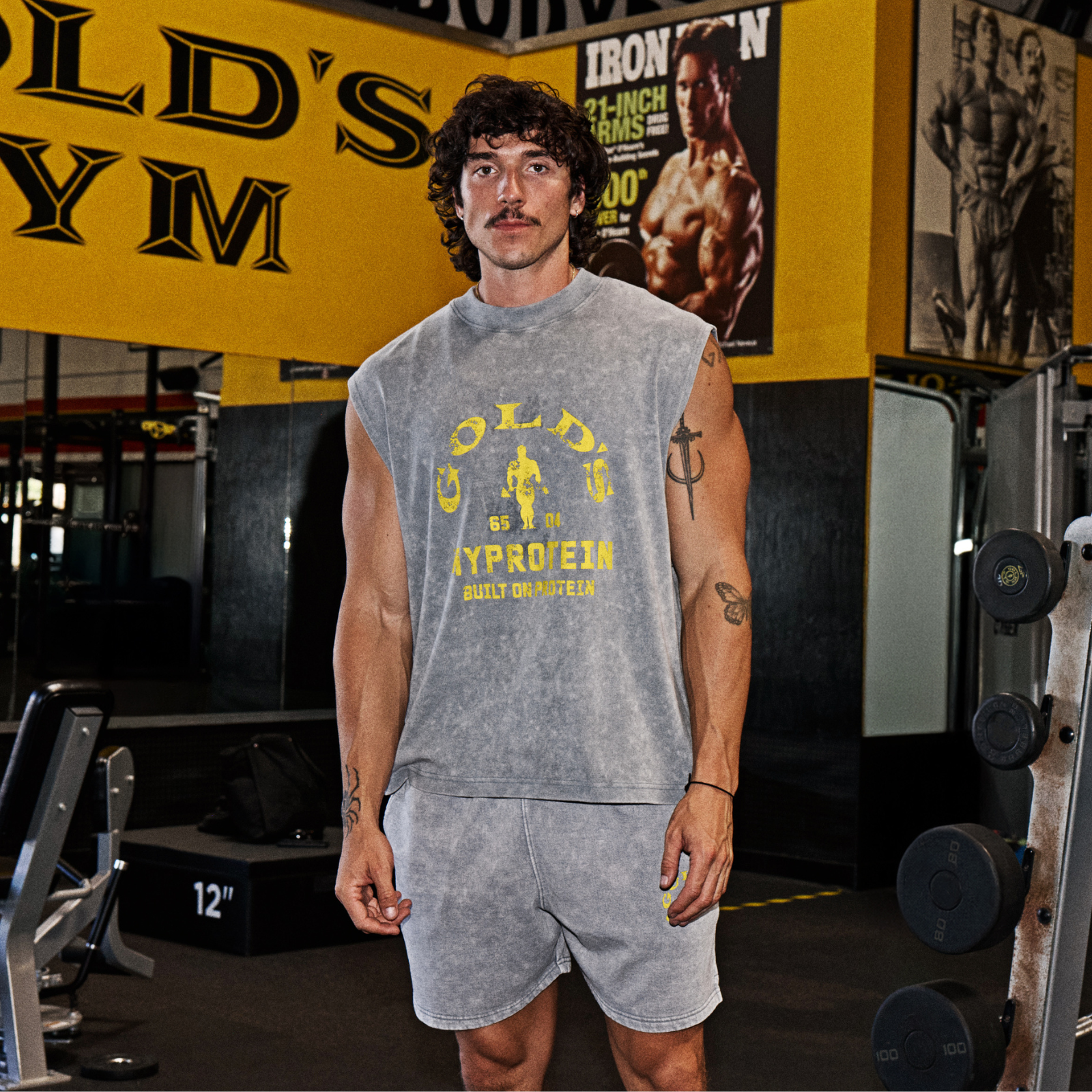 MP X Gold's Pánske Washed Graphic Oversized Tank - Steel Blue - XL Obrázok 1