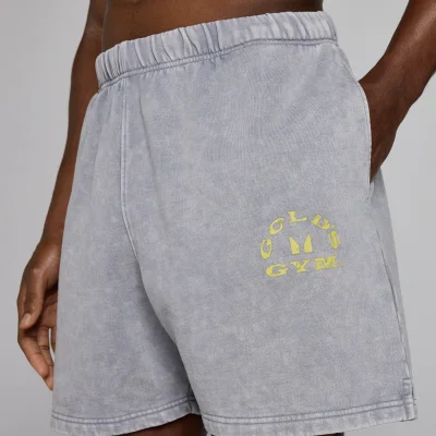 MP X Gold's Pánske Washed Graphic Oversized Sweat Šortky - Steel Blue - XS Obrázok 6
