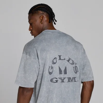 MP X Gold's Pánske Washed Graphic Oversized Tričko - Steel Blue - XS Obrázok 6